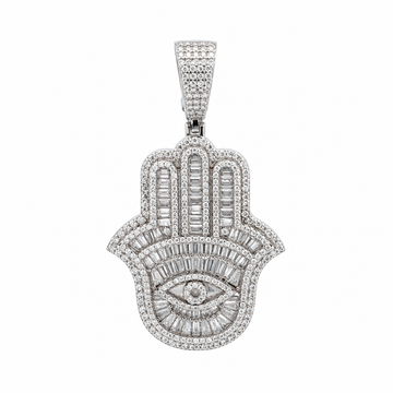 9912091 | 5.99 CTW 925 Silver Moissanite Rhodium Pendant