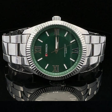 SOLACE METAL BACK STAINLESS ICED OUT MENS WATCH I 5517122