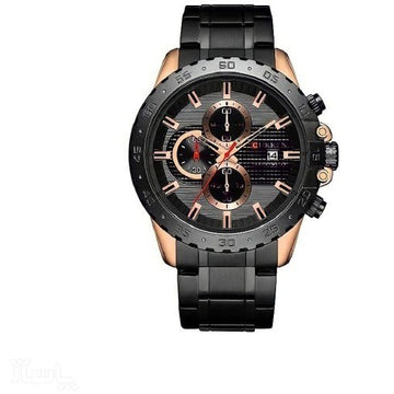AUREATED METAL BACK BLACK CURREN ICED OUT WATCH I 551775