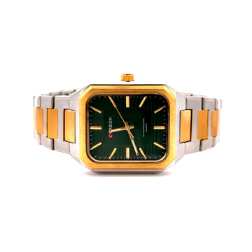 ORVETH METAL SILVER GREEN CURREN ICED OUT MENS WATCH I 5518622