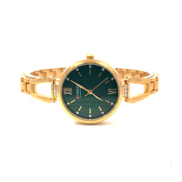 RHYZIAN ALLOY GOLD GREEN STAINLESS ICED OUT MENS WATCH I 5518922