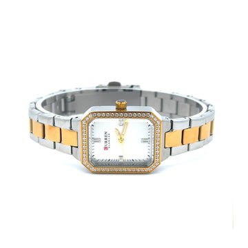 TRIV ALLOY GOLD WHITE STAINLESS ICED OUT MENS WATCH I 5519742