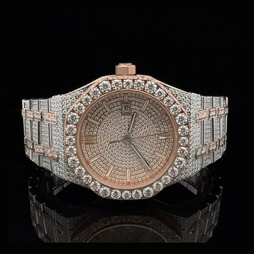 CONCORDE STEEL TWO TONE ROSE MOISSANITE WATCH ICED OUT I 5900218