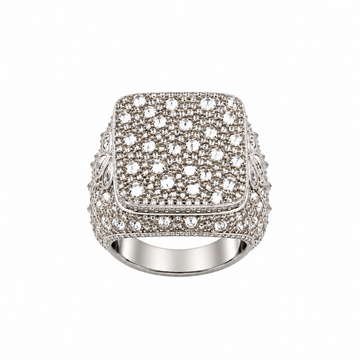 9912011 | 8.33 CTW 925 Silver Moissanite Rhodium Ring