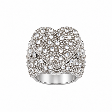 9911971 | 8.54 CTW 925 Silver Moissanite Rhodium Ring