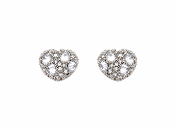 9100361 | 0.85 CTW Brass Moissanite Rhodium Earring