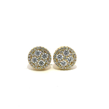 UMBRE 925 GOLD STERLING SILVER ICED OUT EARRING | 9211272