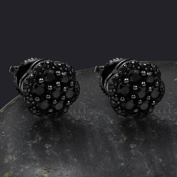 ONYX FLORALS STERLING SILVER EARRINGS | 9219683