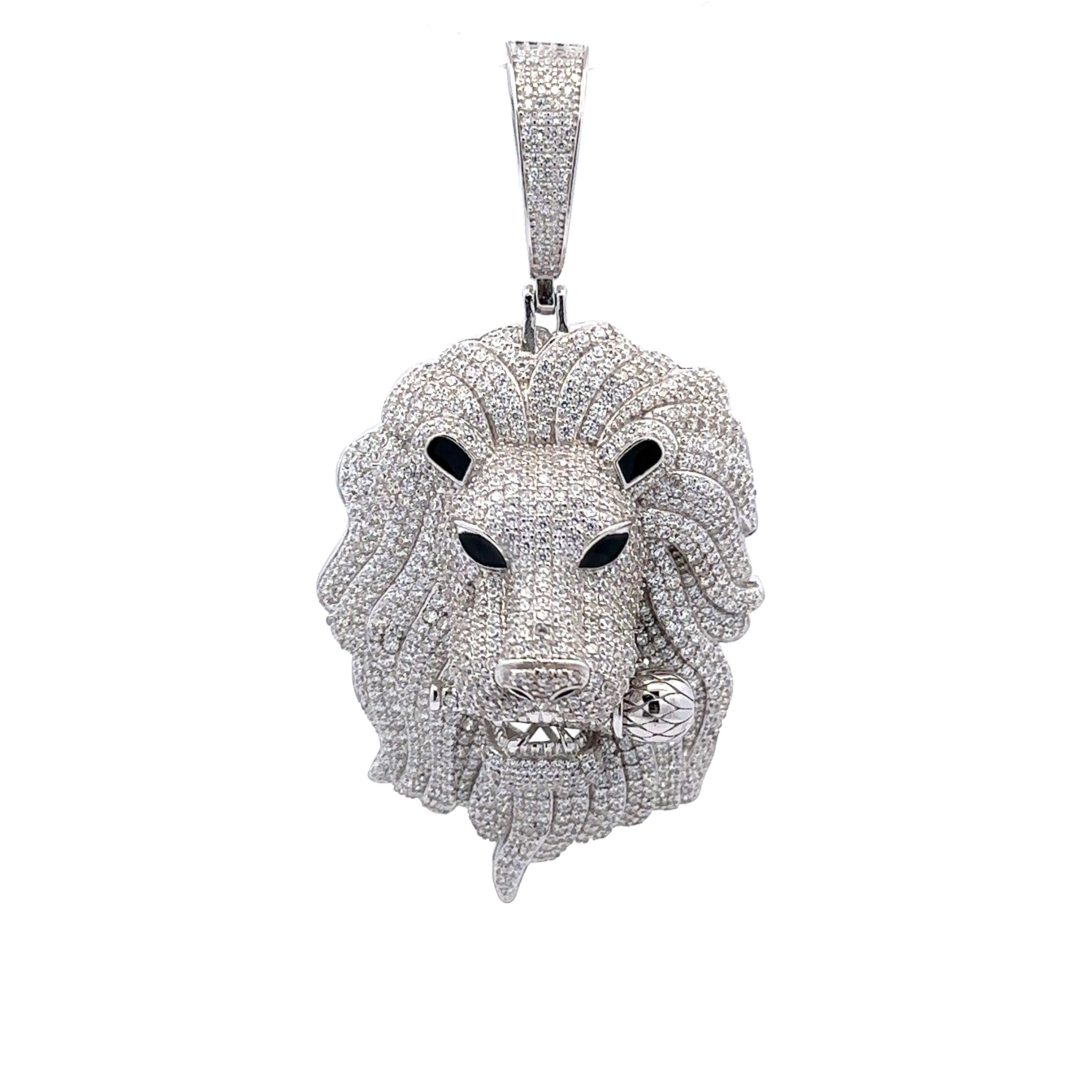 ORACLE 925 CZ RHODIUM ICED OUT PENDANT | 9222671