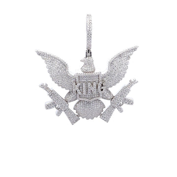 ARDANCE 5.11 CTW 925 CZ MOISSANITE RHODIUM ICED OUT PENDANT I 996541