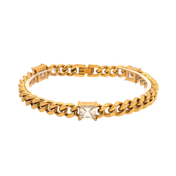 LYSARA 8MM STEEL GOLD ICED OUT BRACELET | 9311682
