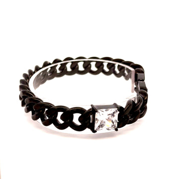 DAMARIS 11 MM STEEL BLACK ICED OUT BRACELET | 9311693
