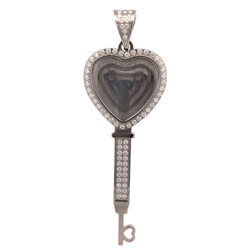 9312681 | Steel Moissanite Rhodium Pendant