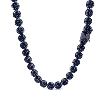 MISTRAL 7MM CZ BLACK BRASS ICED OUT CHAIN | 961633