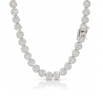 NORELL 7MM RHODIUM MOISSANITE ICED OUT CHAIN | 995321