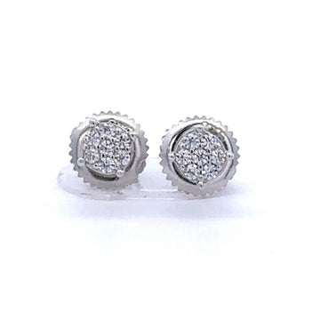 IRRADIANT SILVER MOISSANITE EARRINGS I 991801