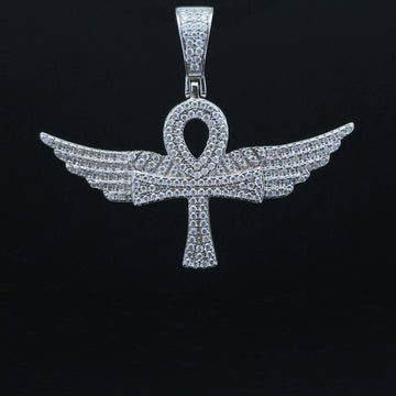 ANKHCELESTIAL 1.14 CTW 925 CZ MOISSANITE RHODIUM PENDANT I 994231