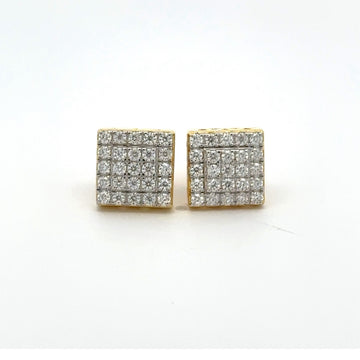 APOGEE 0.67 CTW 925 GOLD MOISSANITE ICED OUT EARRING | 994932