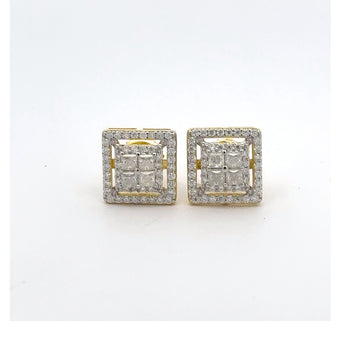HARMONIOUS 0.82 CTW 925 GOLD MOISSANITE ICED OUT EARRING | 994992