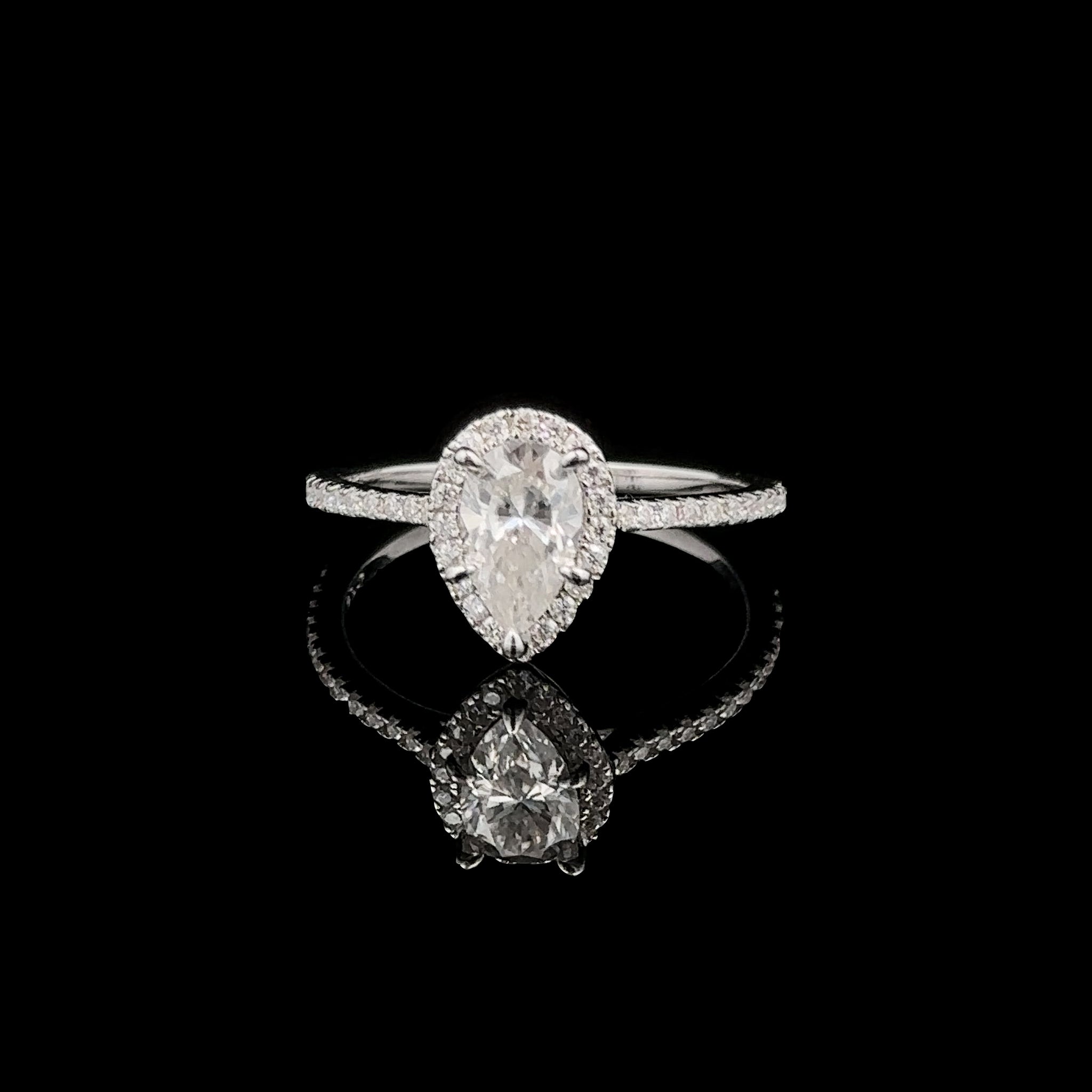 PEARLY 1.28CTW 925 SILVER VVS D MOISSANITE RING | 995141