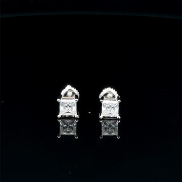 995271 | 925 Moissanite 1CTW Rhodium Earrings