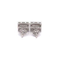 ALCHEMY 1.06 CTW 925 RHODIUM MOISSANITE ICED OUT EARRING | 995831