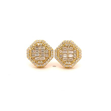 GALATEA 0.92 CTW 925 GOLD MOISSANITE ICED OUT EARRING | 995862