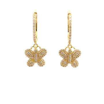 AMARANTH 0.61 CTW 925 GOLD MOISSANITE ICED OUT EARRING | 995872