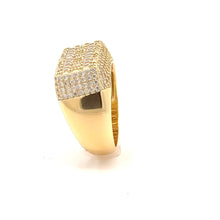 ARDENT 925 MOISSANITE MENS YELLOW GOLD ICED OUT RING | 995552