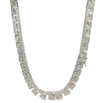 ORACULAR 4.63 CTW RHODIUM MOISSANITE ICED OUT CHAIN | 996491