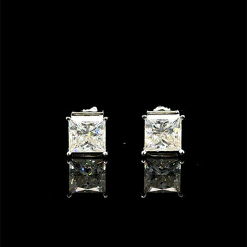 998221 | 925 Moissanite 3CTW Rhodium Earrings