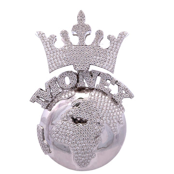 999431 | 925 Silver Moissanite Rhodium Pendant