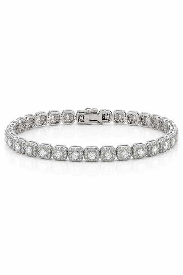 9911271 | Brass Moissanite Rhodium Plated 6