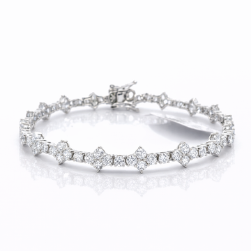 963881 | CZ Brass Rhodium Bracelet