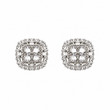 9100281 | 1.13 CTW Brass Moissanite Rhodium Earring