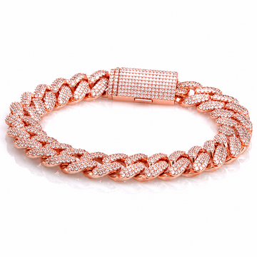 962945 | Brass Rose Gold 14mm Stallion Cuban Bracelet