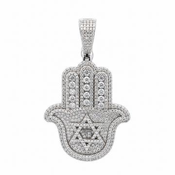 9912101 | 3.62 CTW 925 Silver Moissanite Rhodium Pendant