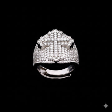 9910711 | 925 Silver Moissanite Rhodium Ring