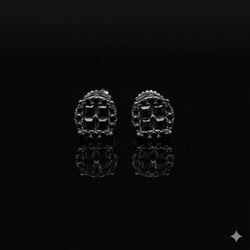 9212543 | 925 Silver CZ Black Earrings