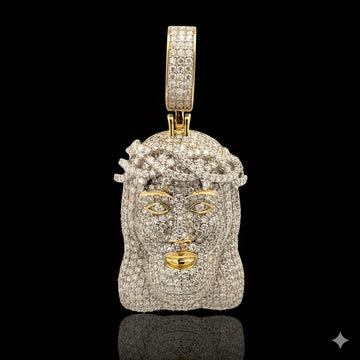 QUASAR 4.27 CTW 925 CZ MOISSANITE GOLD PENDANT I 995762