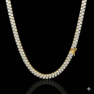 CERYS 5MM GOLD MOISSANITE ICED OUT CHAIN | 994692