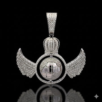 999741 | 7.87ctw VVS/D 925 Moissanite Rhodium Pendant