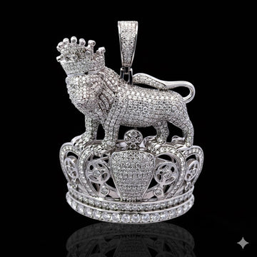 9911011 | 9.19ctw VVS/D 925 Moissanite Rhodium Pendant