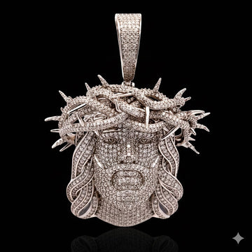 9911001 | 7.23ctw VVS/D 925 Moissanite Rhodium Pendant