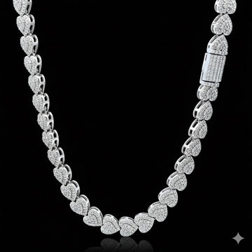 NERIS 7MM RHODIUM MOISSANITE ICED OUT CHAIN | 996781