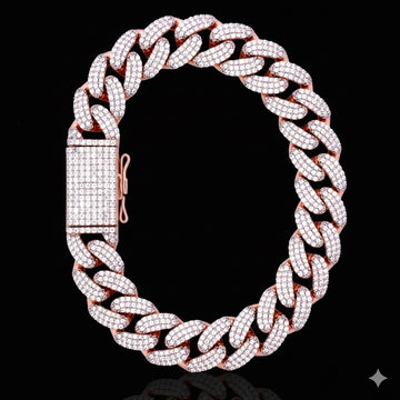 991395 | 925 12mm Moissanite Rose Gold Bracelet