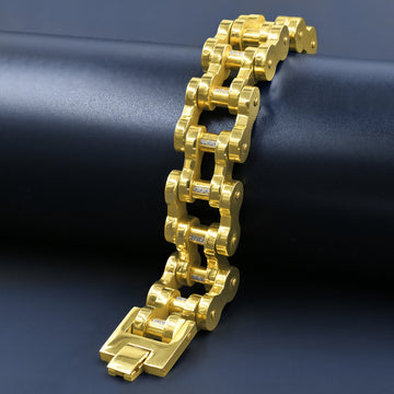 Stainless Steel CZ Bracelet for Men