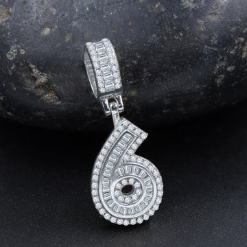 CIPHER STERLING SILVER (NUMERIC) PENDANT WITH CZ I 9218411
