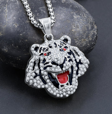 PERICOLO STAINLESS STEEL CRYSTAL PENDANT | D943841