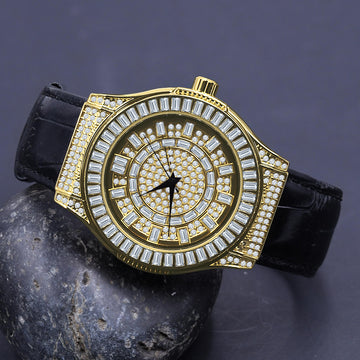 Conspicious Bling Leather Watch | 5110362
